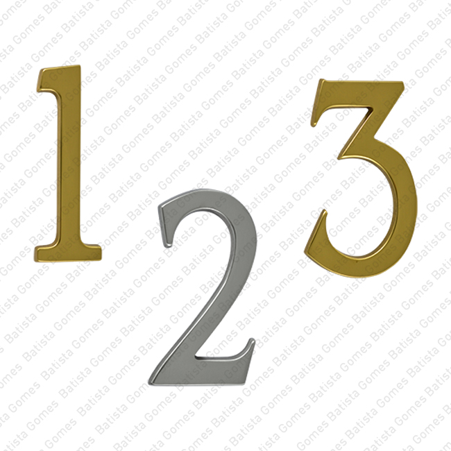 Batista Gomes - ALG.268 - Algarismos 100mm (0 ... 9) - LAT�O