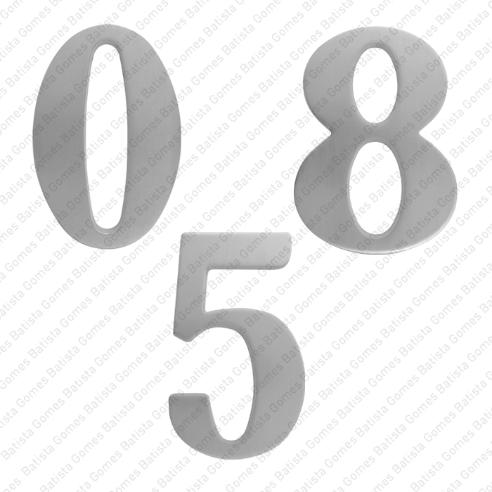 Batista Gomes - ALG.271 - Algarismos 124mm (0 ... 9) - LAT�O