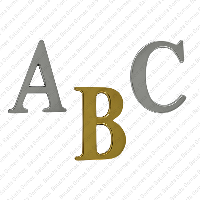 Batista Gomes - LET.269 - Letras 100mm (A ... Z) - LAT�O