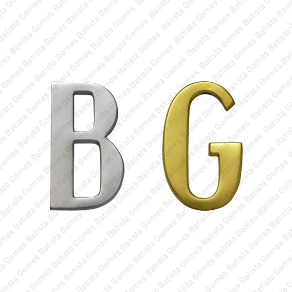 Letras 80mm (A ... Z) - ALUM�NIO