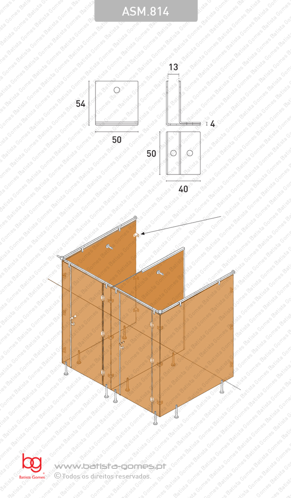 Suporte para painel - INOX 304
