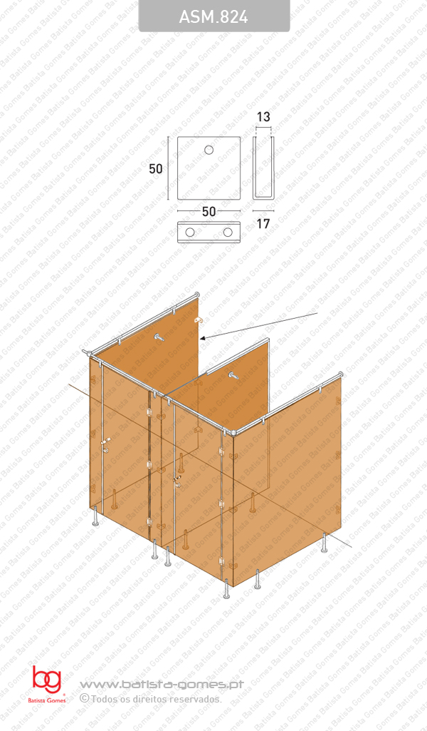 Suporte para painel - INOX 304