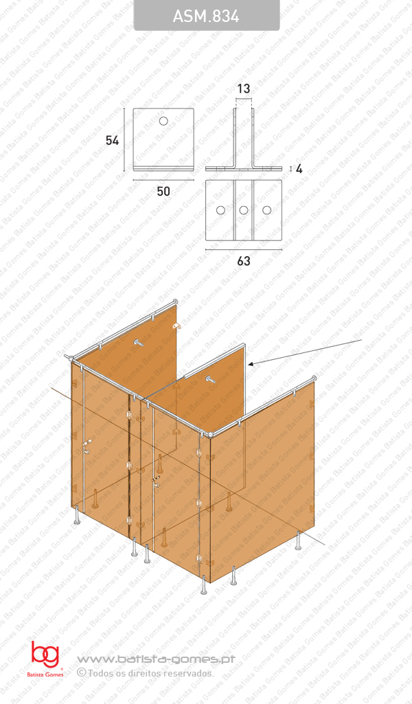 Suporte para painel - INOX 304