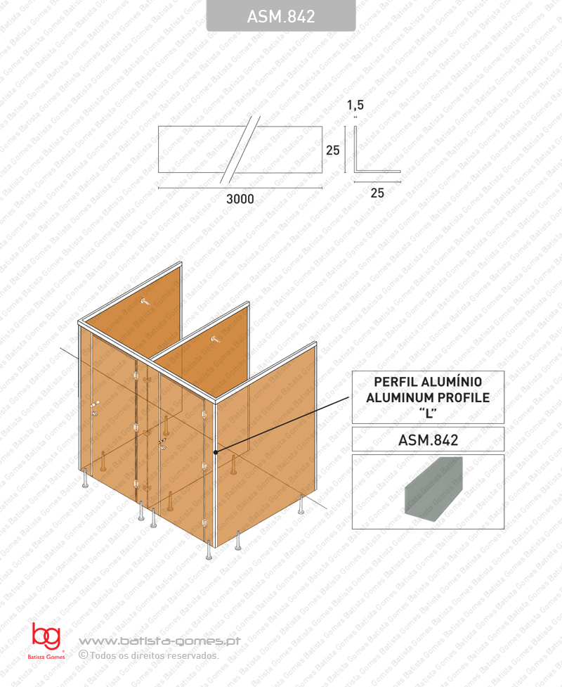 Perfil em L - Alum�nio