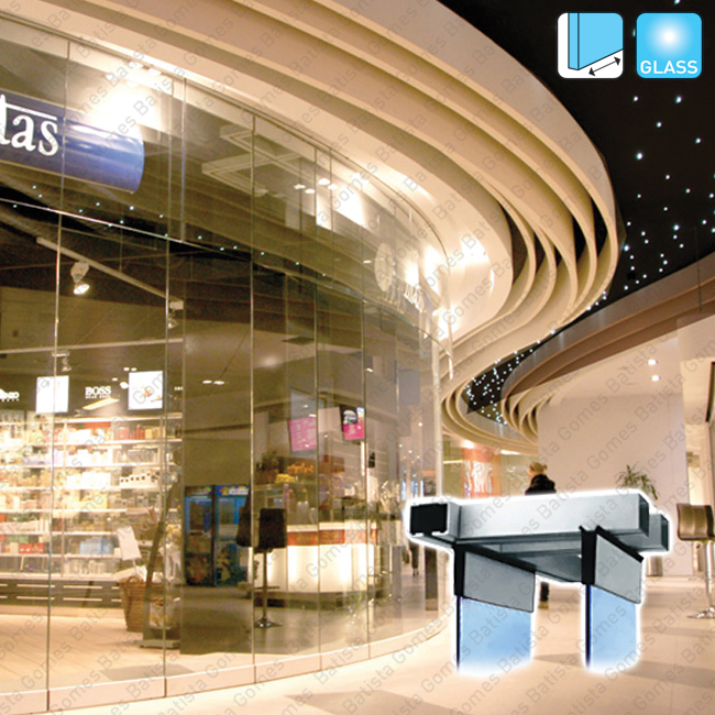 Batista Gomes - Parking Glass SV-P150 | SAHECO - Sistema para divis�es e portas de correr passagem em vidro / Parking 90� - At� 150Kg por folha